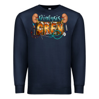 Navy dialysis crew Premium Sweatshirt - CowhideDigitalArt