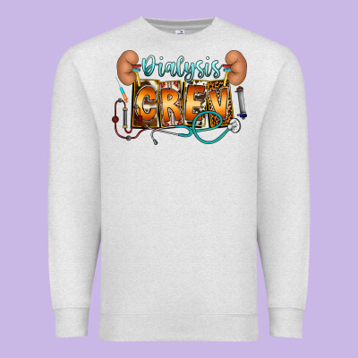 Dialysis Crew Premium Sweatshirt Designed By Cowhidedigitalart