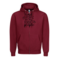 Burgundy kind Zipper Hoodie - Unal Design