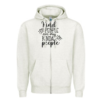 Oatmeal Heather kind Zipper Hoodie - Unal Design