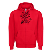 Red kind Zipper Hoodie - Unal Design