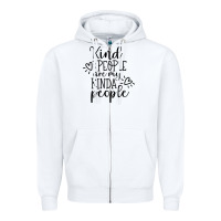White kind Zipper Hoodie - Unal Design