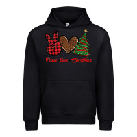 Black peace love christmas Urban Hoodie - BarkalooDesign