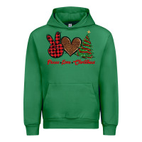 Emerald peace love christmas Urban Hoodie - BarkalooDesign
