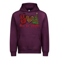 Mauve Wine peace love christmas Urban Hoodie - BarkalooDesign