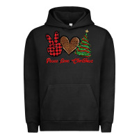 Pigment Black peace love christmas Urban Hoodie - BarkalooDesign