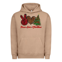 Pigment Burro peace love christmas Urban Hoodie - BarkalooDesign