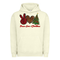Pigment Pistachio peace love christmas Urban Hoodie - BarkalooDesign