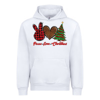 White peace love christmas Urban Hoodie - BarkalooDesign