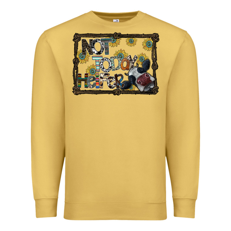 Not Today Heifer Premium Sweatshirt by SublimationCraftShop | Teevron