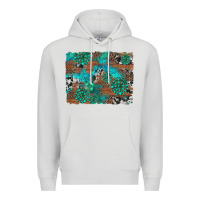 Dove Grey gemstone wood and cowhide background Premium Hoodie - Artiststas