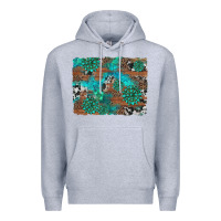 Heather Grey gemstone wood and cowhide background Premium Hoodie - Artiststas