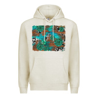 Oatmeal Heather gemstone wood and cowhide background Premium Hoodie - Artiststas
