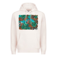 Pale Pink gemstone wood and cowhide background Premium Hoodie - Artiststas