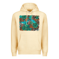 Pina Colada gemstone wood and cowhide background Premium Hoodie - Artiststas