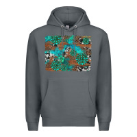 Rock gemstone wood and cowhide background Premium Hoodie - Artiststas