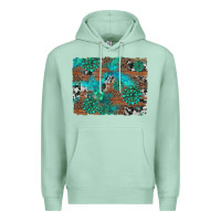 Seafoam gemstone wood and cowhide background Premium Hoodie - Artiststas