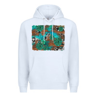 White gemstone wood and cowhide background Premium Hoodie - Artiststas