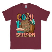 Burgundy cozy season Classic Tee - MaliasSmallBusiness