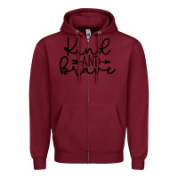 Burgundy kind Zipper Hoodie - Unal Design