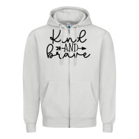 Dove Grey kind Zipper Hoodie - Unal Design