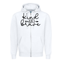White kind Zipper Hoodie - Unal Design