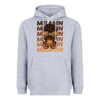 Heather Grey melanin afro messy bun Heavyweight Hoodie - texasbilliewilder