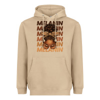 Mushroom melanin afro messy bun Heavyweight Hoodie - texasbilliewilder