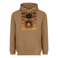 Toasted Coconut melanin afro messy bun Heavyweight Hoodie - texasbilliewilder