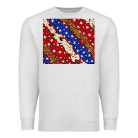 Oatmeal Heather 4th of July USA flag leopard cowhide 20oz tumbler Premium Sweatshirt - Neo Western