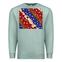 Seafoam 4th of July USA flag leopard cowhide 20oz tumbler Premium Sweatshirt - Neo Western