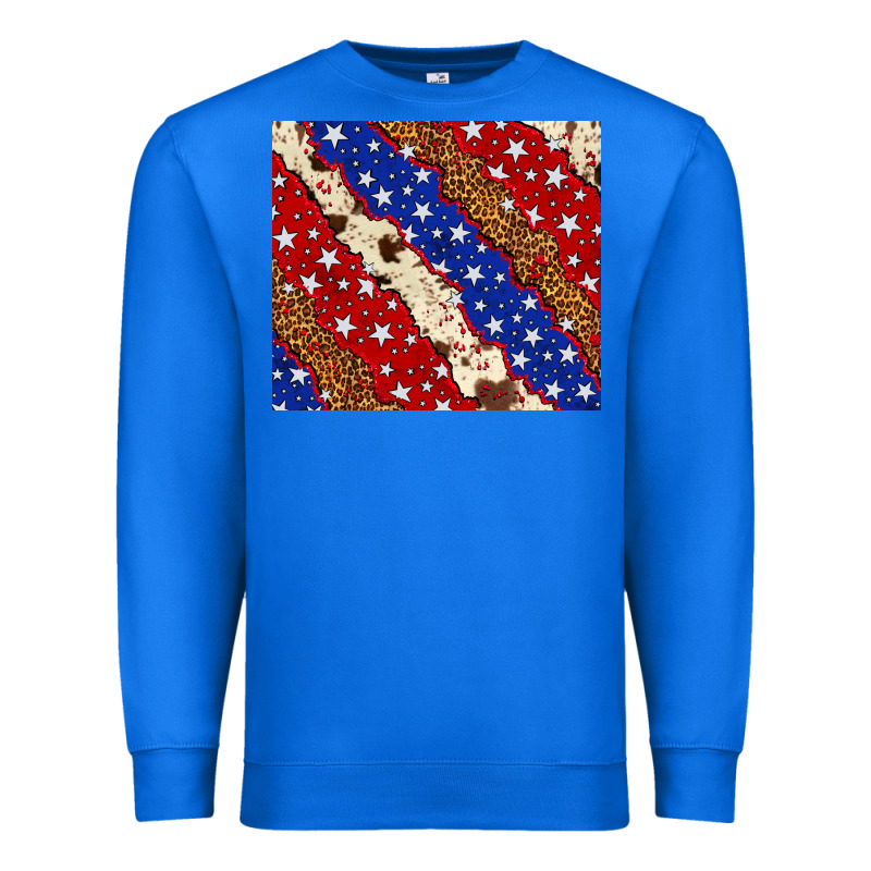 4th Of July Usa Flag Leopard Cowhide 20oz Tumbler Premium Sweatshirt by Neo Western | Teevron