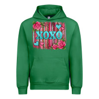 Emerald xoxo valentines day leopard glitter brushstroke Urban Hoodie - Jasminsmagicworld
