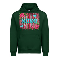 Forest Green xoxo valentines day leopard glitter brushstroke Urban Hoodie - Jasminsmagicworld