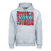 Heather Grey xoxo valentines day leopard glitter brushstroke Urban Hoodie - Jasminsmagicworld