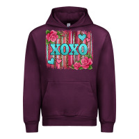 Mauve Wine xoxo valentines day leopard glitter brushstroke Urban Hoodie - Jasminsmagicworld