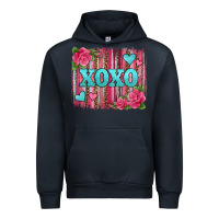 Navy xoxo valentines day leopard glitter brushstroke Urban Hoodie - Jasminsmagicworld