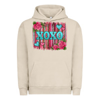 Pigment French Oak xoxo valentines day leopard glitter brushstroke Urban Hoodie - Jasminsmagicworld