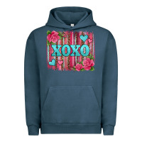 Pigment Midnight Navy xoxo valentines day leopard glitter brushstroke Urban Hoodie - Jasminsmagicworld