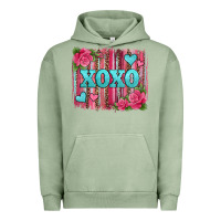 Pigment Oil Green xoxo valentines day leopard glitter brushstroke Urban Hoodie - Jasminsmagicworld