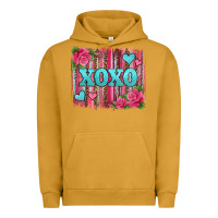 Pigment Peanut Butter xoxo valentines day leopard glitter brushstroke Urban Hoodie - Jasminsmagicworld