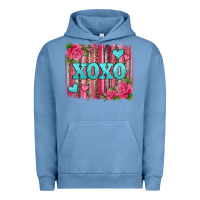 Pigment Pebble Blue xoxo valentines day leopard glitter brushstroke Urban Hoodie - Jasminsmagicworld