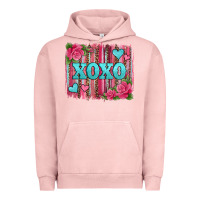 Pigment Salmon xoxo valentines day leopard glitter brushstroke Urban Hoodie - Jasminsmagicworld