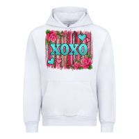 White xoxo valentines day leopard glitter brushstroke Urban Hoodie - Jasminsmagicworld