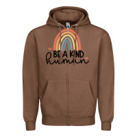 Chestnut be a kind Zipper Hoodie - Unal Design