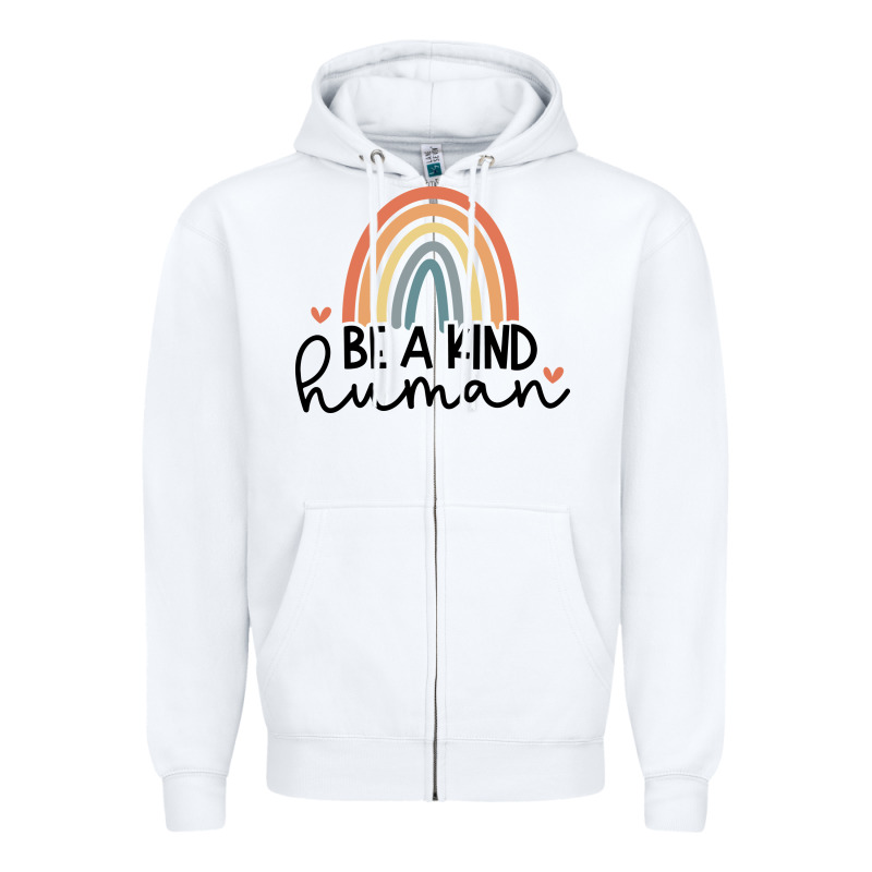 Be A Kind Zipper Hoodie by Unal Design | Teevron