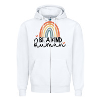 White be a kind Zipper Hoodie - Unal Design