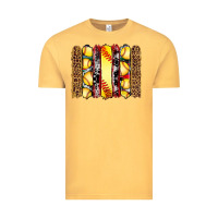 Vintage Mustard softball serape leopard cowhide glitter brushstrokes Vintage Tee - Artiststas