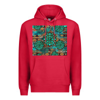 Cardinal gemstone turquoises aztec leopard cowhide Premium Hoodie - Artiststas