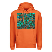 Carrot gemstone turquoises aztec leopard cowhide Premium Hoodie - Artiststas